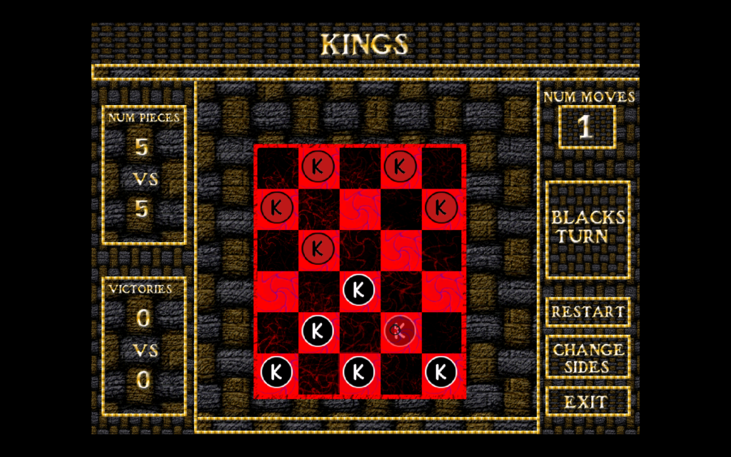 Arcade Convoy Kings checkers-style game in progress